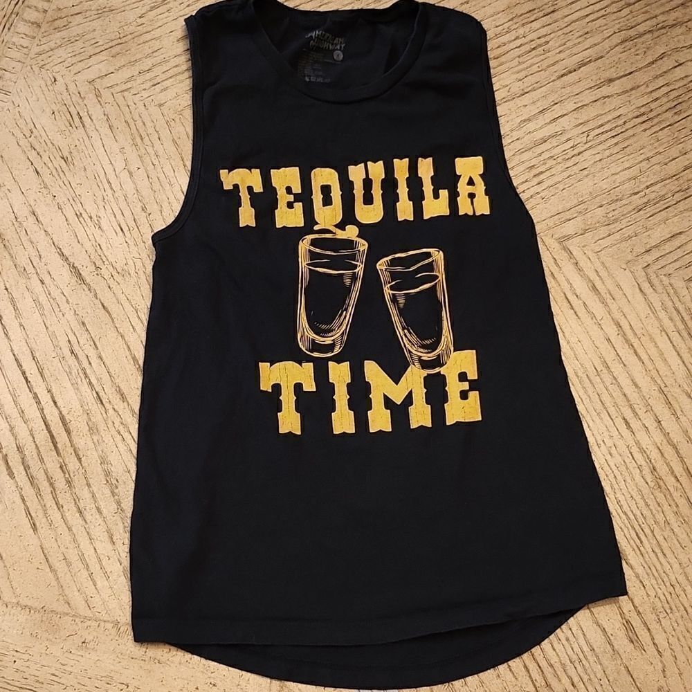 Tequila time tank top muscle top size S American Highway